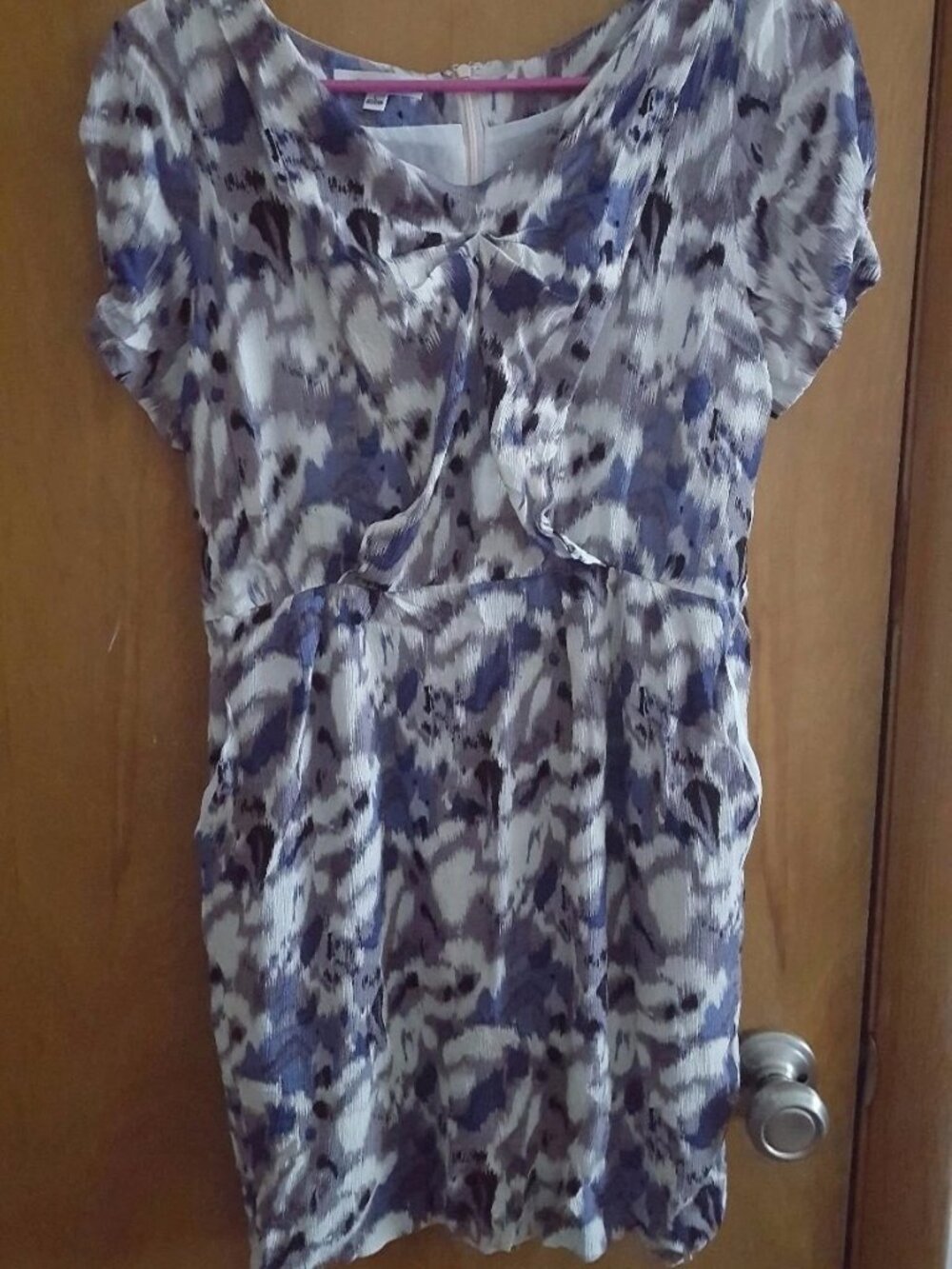 Women's Graffiti Short Sleeve Mini Dress with Lining US Size S